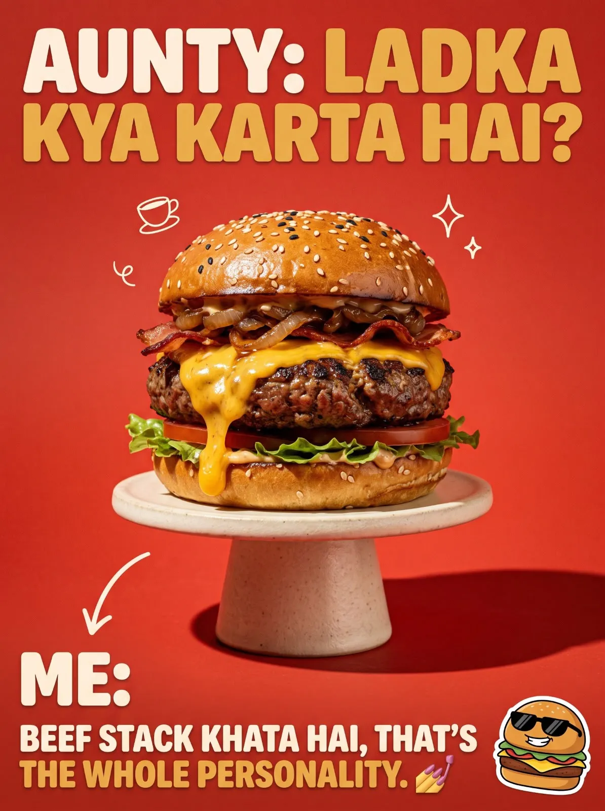Cavalry's: A meme-led social series for a beef burger brand.